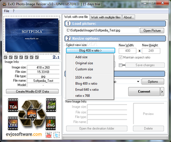 EvJO Photo-Image Resizer screenshot 2