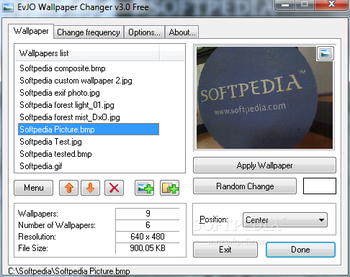 EvJo Wallpaper Changer screenshot