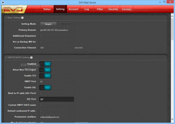 EVO Mail Server screenshot 2