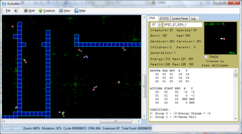 Evolution screenshot