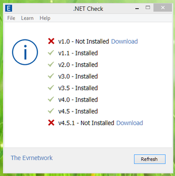 Evrnet .NET Check screenshot