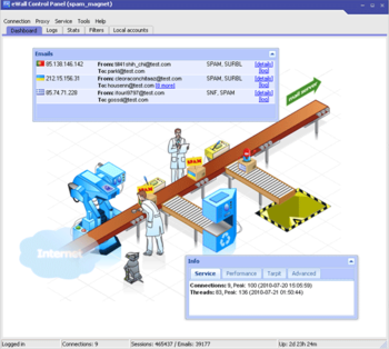 eWall SMTP Proxy screenshot 2