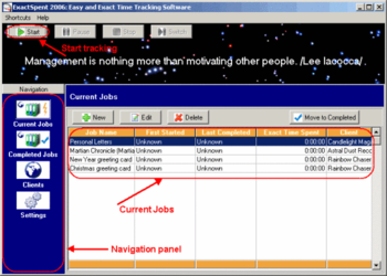 ExactSpent Time Tracking Software screenshot