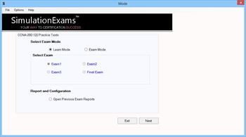 Exam Simulator for CCNA (formerly CCNA 640-801 Practice Exam) screenshot