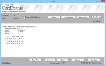 Exam Simulator for CCNP Switch 642-813 screenshot 2