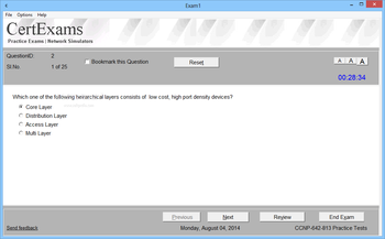 Exam Simulator for CCNP Switch 642-813 screenshot 6