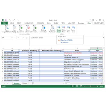 Excel Add-In for Dynamics GP screenshot