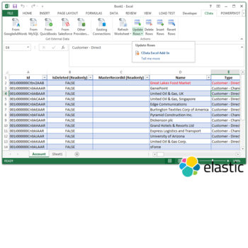 Excel Add-In for Elasticsearch screenshot
