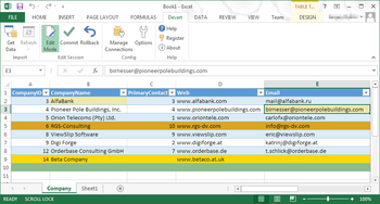 Excel Add-in for PostgreSQL screenshot