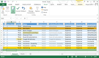 Excel Add-in for QuickBooks screenshot