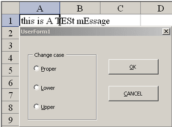 Excel Change Case Converter screenshot