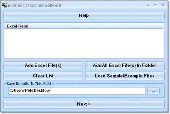 Excel Change File Properties  screenshot