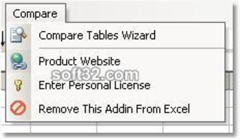 Excel Compare Data in Two Tables Software screenshot 2