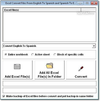 Excel Convert Files From English To Spanish and Spanish To English Software screenshot 3