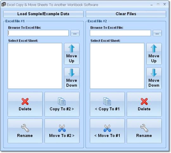 Excel Copy & Move Sheets To Another Workbook Software screenshot