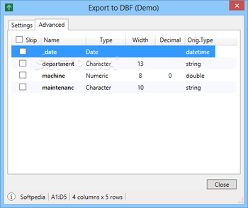 Excel DbfMate screenshot 3
