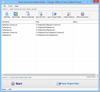 Excel Document Details Editor screenshot