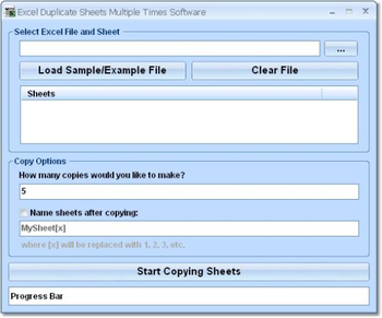 Excel Duplicate Sheets Multiple Times Software screenshot