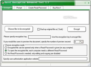 Excel Encryption Advanced Tool screenshot 2