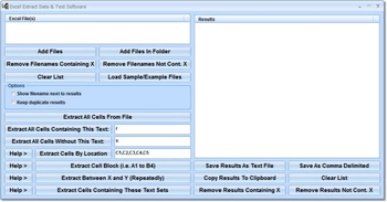 Excel Extract Data & Text Software screenshot