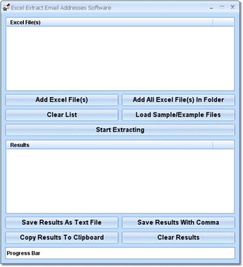 Excel Extract Email Addresses Software screenshot