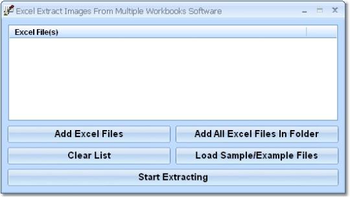 Excel Extract Images From Multiple Workbooks Software screenshot