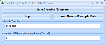 Excel Family Tree Chart Template Software screenshot