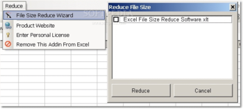 Excel File Size Reduce Software screenshot