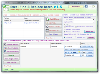 Excel Find & Replace Batch screenshot