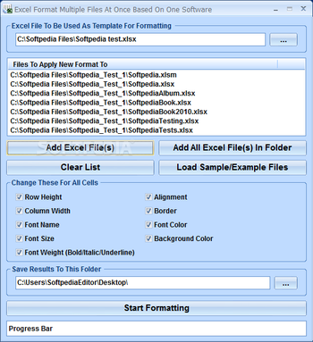 Excel Format Multiple Files At Once Based On One Software screenshot