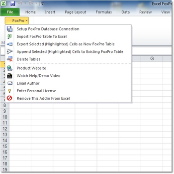 Excel FoxPro Import, Export & Convert Software screenshot