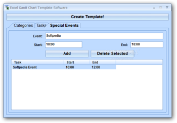 Excel Gantt Chart Template Software screenshot 3