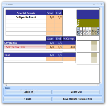 Excel Gantt Chart Template Software screenshot 4