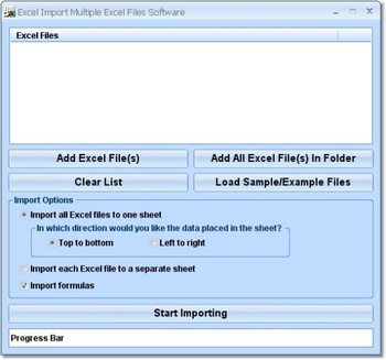 Excel Import Multiple Excel Files Software screenshot