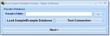 Excel Import Multiple Paradox Tables Software screenshot