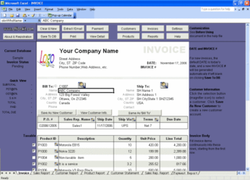 Excel Invoice Manager screenshot