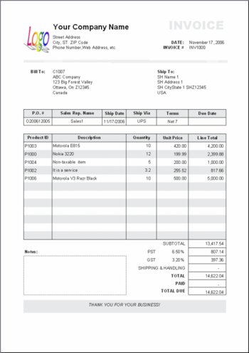 Excel Invoice Manager Pro screenshot