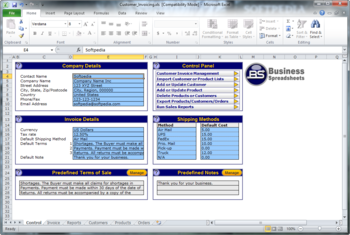 Excel Invoice Template screenshot