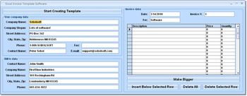 Excel Invoice Template Software screenshot 2