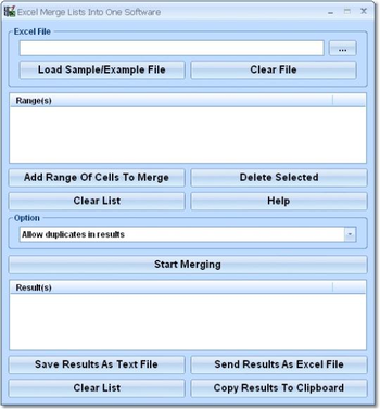 Excel Merge Lists Into One Software screenshot