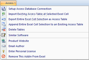 Excel MS Access Import, Export & Convert Software screenshot