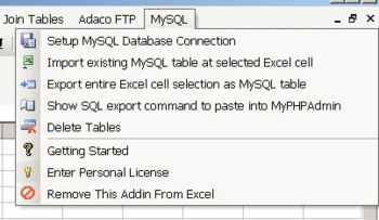 Excel MySQL Import, Export & Convert Software screenshot
