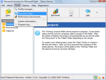 Excel Password Recovery screenshot