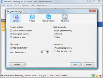 Excel Password Recovery screenshot 3