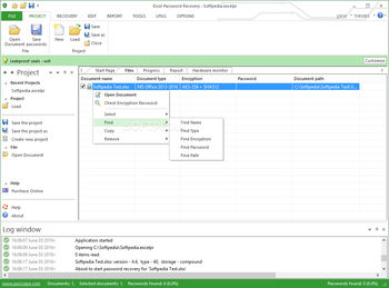 Excel Password Recovery screenshot