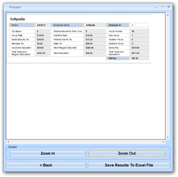 Excel Payroll Calculator Template Software screenshot 2