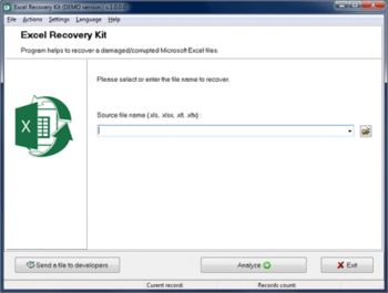 Excel Recovery Kit screenshot