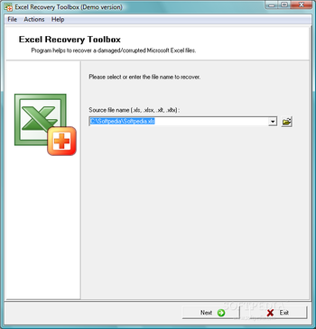 Excel Recovery Toolbox screenshot