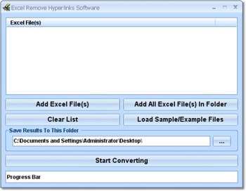 Excel Remove Hyperlinks Software screenshot