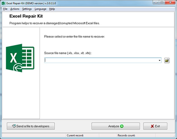 Excel Repair Kit screenshot